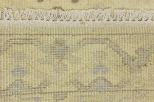 Cream Floral 2'8X13'7 Oushak Chobi Oriental Runner Rug