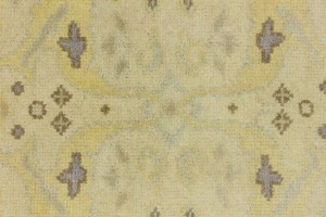 Cream Floral 2'8X13'7 Oushak Chobi Oriental Runner Rug