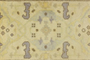 Cream Floral 2'8X13'7 Oushak Chobi Oriental Runner Rug