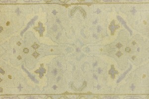 Cream Floral 2'5X13'9 Oushak Chobi Oriental Runner Rug