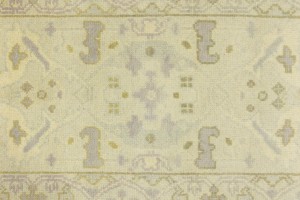 Cream Floral 2'5X13'9 Oushak Chobi Oriental Runner Rug
