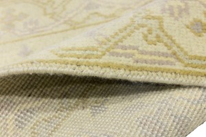 Cream Floral 2'5X13'9 Oushak Chobi Oriental Runner Rug