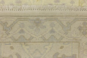 Cream Floral 2'5X13'9 Oushak Chobi Oriental Runner Rug