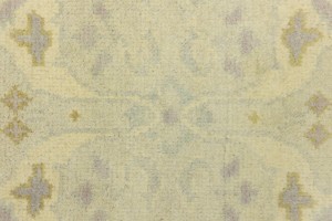 Cream Floral 2'5X13'9 Oushak Chobi Oriental Runner Rug