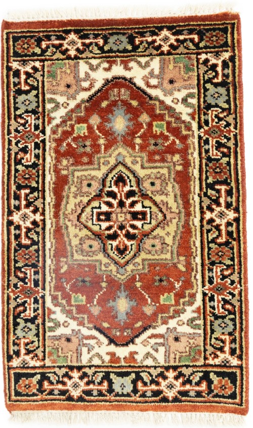 Rusty Red Floral Tribal 2X3 Heriz Serapi Oriental Rug