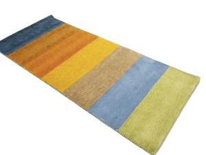 Multicolored Stripes Tribal 3X7 Indo-Gabbeh Oriental Runner Rug