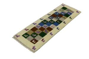 Multicolored Tribal 1'4X4 Indo-Gabbeh Oriental Rug