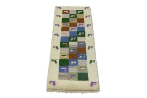 Multicolored Tribal 1'4X4 Indo-Gabbeh Oriental Rug