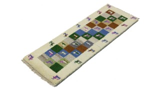 Multicolored Tribal 1'4X4 Indo-Gabbeh Oriental Rug