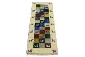 Multicolored Tribal 1'4X4 Indo-Gabbeh Oriental Rug