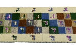 Multicolored Tribal 1'4X4 Indo-Gabbeh Oriental Rug