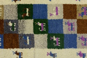 Multicolored Tribal 1'4X4 Indo-Gabbeh Oriental Rug