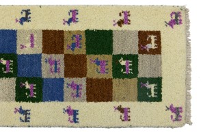 Multicolored Tribal 1'4X4 Indo-Gabbeh Oriental Rug