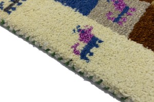 Multicolored Tribal 1'4X4 Indo-Gabbeh Oriental Rug