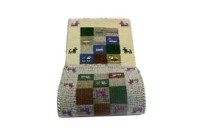Multicolored Tribal 1'4X4 Indo-Gabbeh Oriental Rug