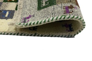 Multicolored Tribal 1'4X4 Indo-Gabbeh Oriental Rug