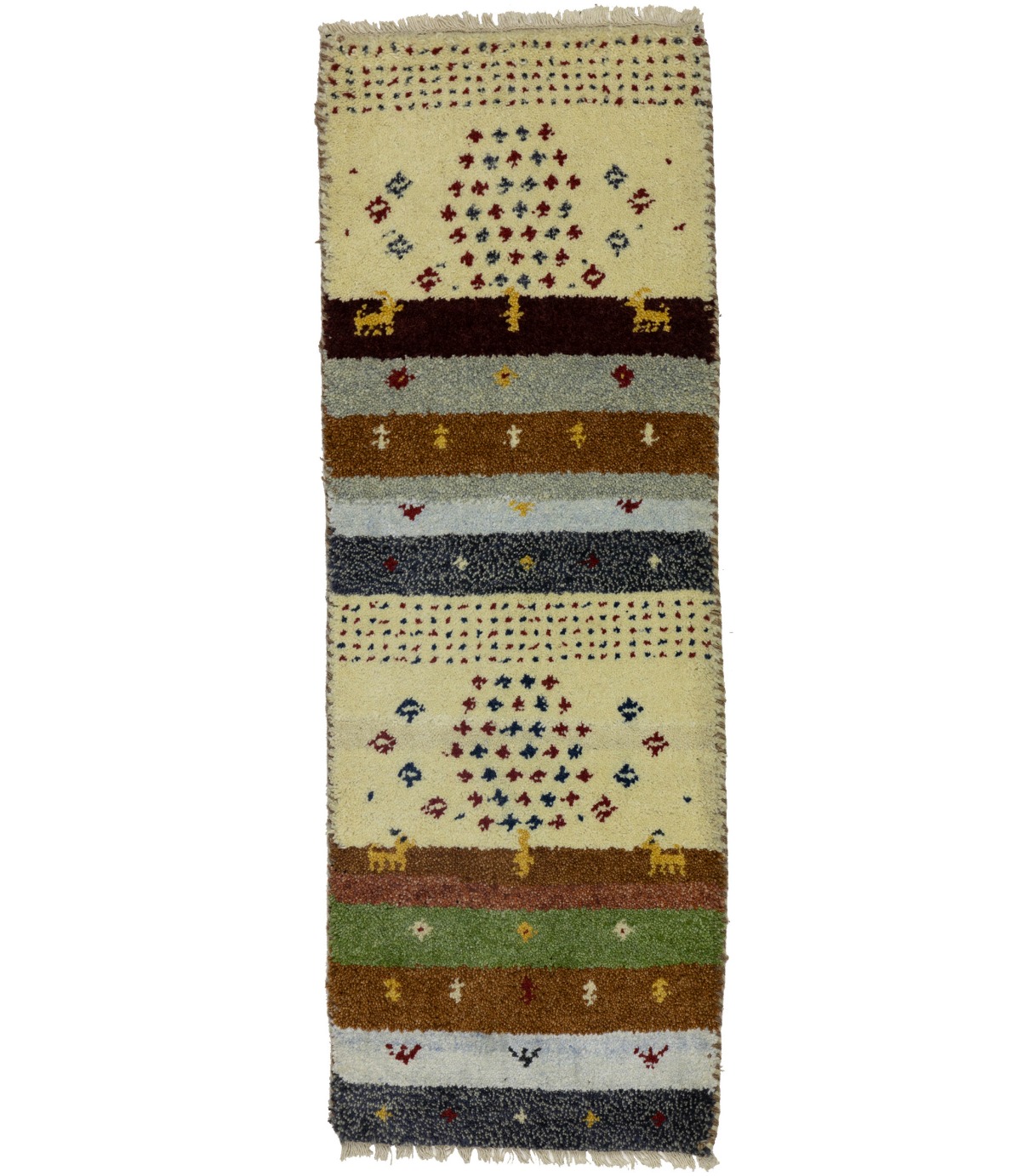 Multicolored Tribal 1'4X4 Indo-Gabbeh Oriental Rug