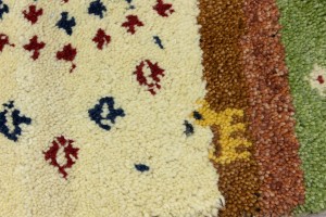 Multicolored Tribal 1'4X4 Indo-Gabbeh Oriental Rug