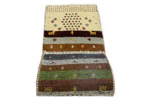 Multicolored Tribal 1'4X4 Indo-Gabbeh Oriental Rug