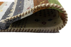 Multicolored Tribal 1'4X4 Indo-Gabbeh Oriental Rug