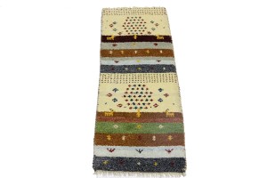 Multicolored Tribal 1'4X4 Indo-Gabbeh Oriental Rug