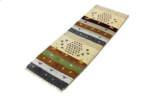 Multicolored Tribal 1'4X4 Indo-Gabbeh Oriental Rug
