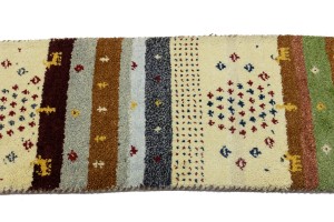 Multicolored Tribal 1'4X4 Indo-Gabbeh Oriental Rug
