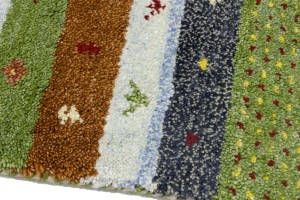 Green Tribal 1'5X4 Indo-Gabbeh Oriental Rug