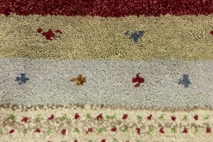 Multicolored Stripes Tribal 1'4X4 Indo-Gabbeh Oriental Rug
