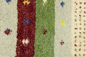 Multicolored Stripes Tribal 1'4X4 Indo-Gabbeh Oriental Rug
