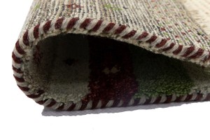Multicolored Stripes Tribal 1'4X4 Indo-Gabbeh Oriental Rug