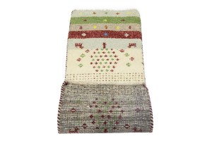 Multicolored Stripes Tribal 1'4X4 Indo-Gabbeh Oriental Rug