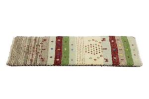 Multicolored Stripes Tribal 1'4X4 Indo-Gabbeh Oriental Rug
