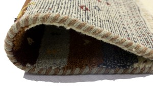 Multicolored Stripes Tribal 1'4X4 Indo-Gabbeh Oriental Rug