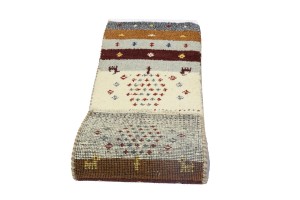 Multicolored Stripes Tribal 1'4X4 Indo-Gabbeh Oriental Rug