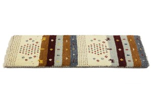 Multicolored Stripes Tribal 1'4X4 Indo-Gabbeh Oriental Rug