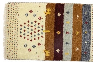 Multicolored Stripes Tribal 1'4X4 Indo-Gabbeh Oriental Rug