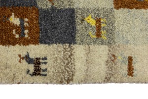 Multicolored Tribal 1'4X4 Indo-Gabbeh Oriental Rug