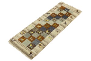 Multicolored Tribal 1'4X4 Indo-Gabbeh Oriental Rug
