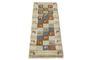 Multicolored Tribal 1'4X4 Indo-Gabbeh Oriental Rug
