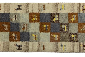 Multicolored Tribal 1'4X4 Indo-Gabbeh Oriental Rug