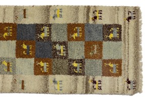 Multicolored Tribal 1'4X4 Indo-Gabbeh Oriental Rug