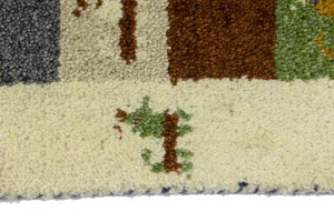 Multicolored Tribal 1'4X3'9 Indo-Gabbeh Oriental Rug