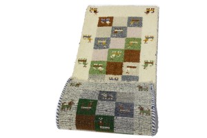 Multicolored Tribal 1'4X3'9 Indo-Gabbeh Oriental Rug