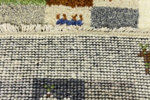 Multicolored Tribal 1'4X3'9 Indo-Gabbeh Oriental Rug