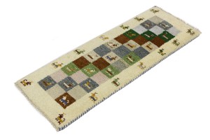 Multicolored Tribal 1'4X3'9 Indo-Gabbeh Oriental Rug