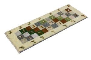 Multicolored Tribal 1'4X3'9 Indo-Gabbeh Oriental Rug