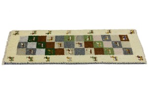 Multicolored Tribal 1'4X3'9 Indo-Gabbeh Oriental Rug