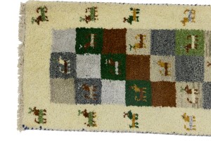 Multicolored Tribal 1'4X3'9 Indo-Gabbeh Oriental Rug