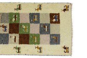 Multicolored Tribal 1'4X3'9 Indo-Gabbeh Oriental Rug